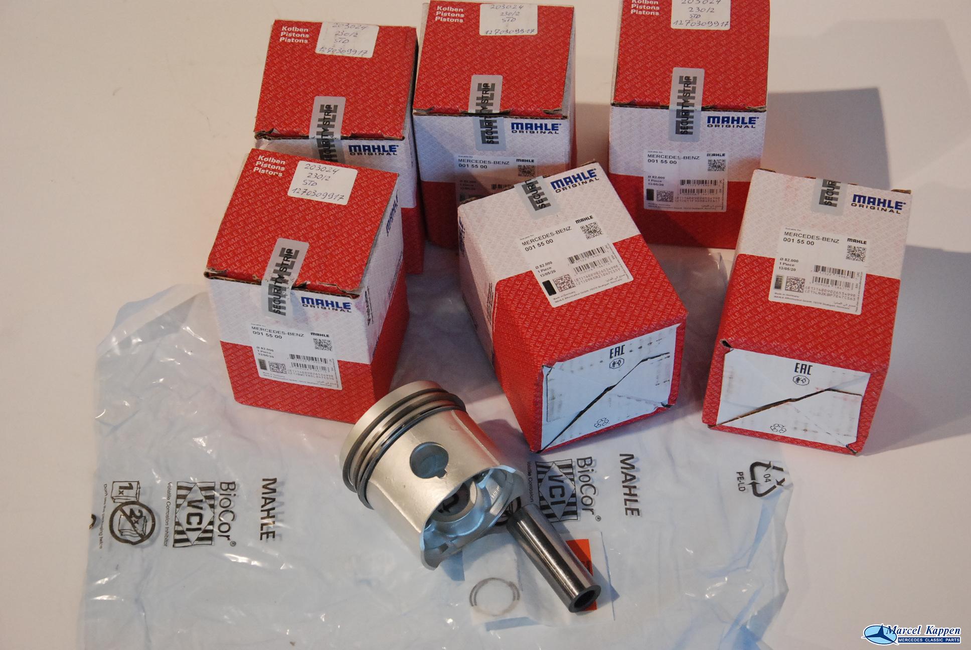 Zuigerset 230SL M127981 diameter 82mm lengte 84.2mm pistonpen 24mm v.nr. 1270309917